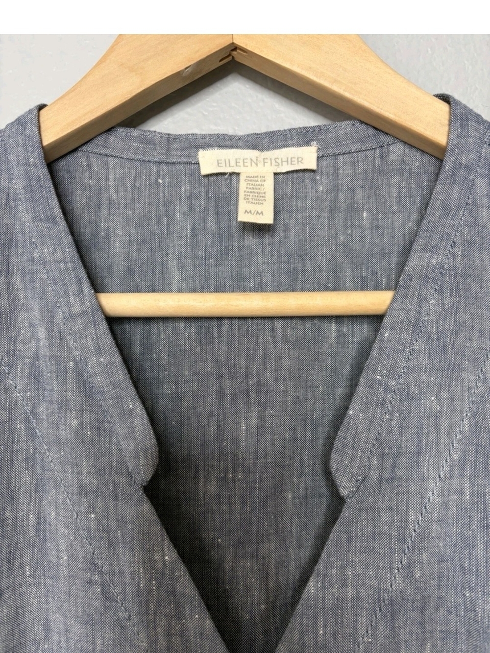 Eileen Fisher Sleeveless Button-Front Midi Dress in Denim Blue - Picture 3 of 8